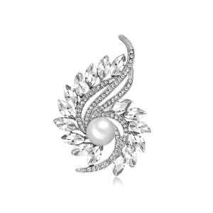 Custom Flower Silver Brooch