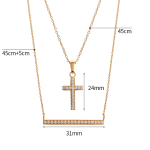 Faith Pendant Necklace two piece set