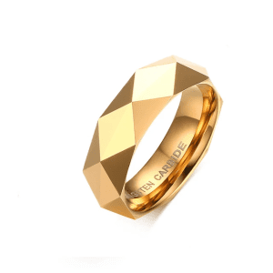 High End tungsten carbide irregular prismatic eternity band