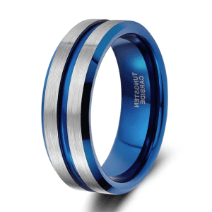 High Quality tungsten carbide brushed thin blue line