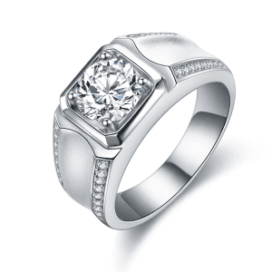 Moissanite 925 Sterling Silver 1 carat prong setting moissanite ring