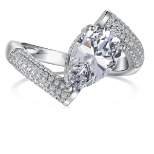 Pear Shape 5A Cubic Zirconia S925 Sterling Silver ring