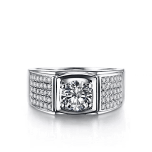 S925 Sterling Silver 1 Carat D Colour Moissanite ring