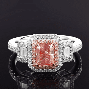 S925 Sterling Silver 1 carat emerald cut cubic zirconia ring