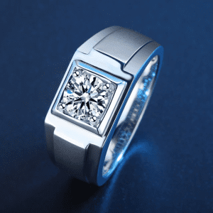 S925 Sterling Silver Round Brilliant Cut 4 Prong Setting, Moissanite Stong D Colour VVS1 1.0carat