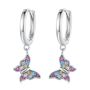 S925 Sterling Silver colour butterfly ear buckle