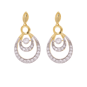 Solid Sterling silver & cubic zircon silver chandelier earrings
