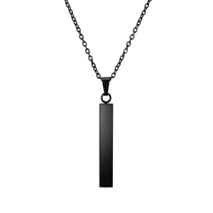 Stick Pendant Chain Necklace stainless steel bar