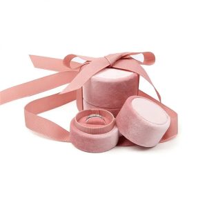 Velvet Ring Box With Ribbon